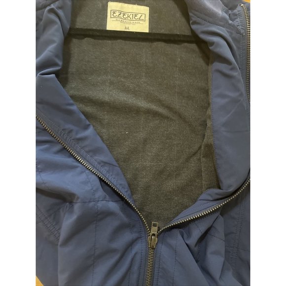 Ezekiel Navy Blue Quilted Jacket Size Medium Lined New Polyester - Picture 10 of 12